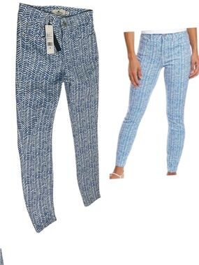 Vineyard Vines Women’s Stretch Jamie High Rise Chevron Jeans Size 26 Preppy NWT